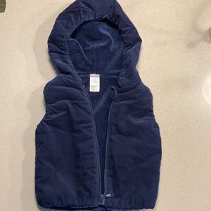 Super cool navy cord plush baby vest